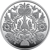 Продам пам'ятну монету Орьнек. Кримськотатарський орнамент (срібло)