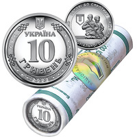 Аверс монети Ролик обігових пам`ятних монет номіналом 10 гривень `Сили територіальної оборони Збройних Сил України` (у ролику 40 монет)