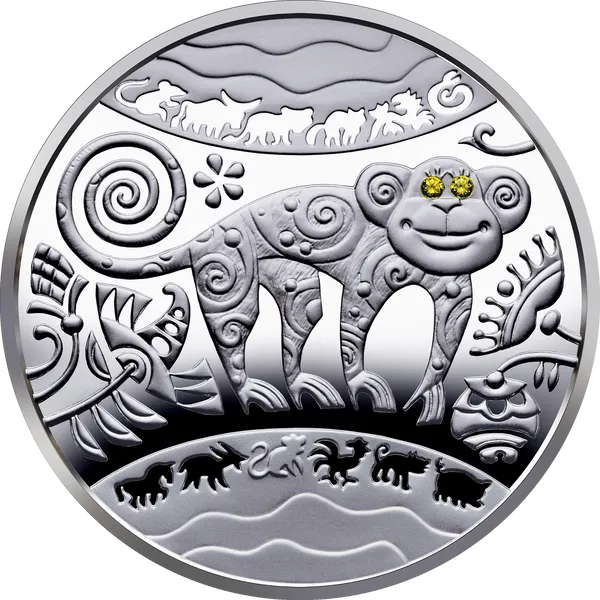 Реверс монеты Год Обезьяны