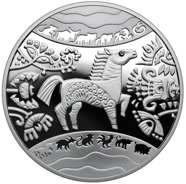 Реверс монеты Год Лошади