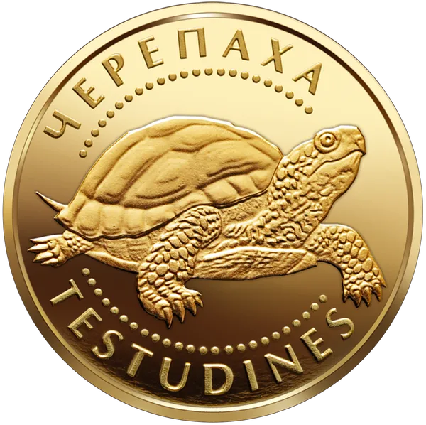 Реверс монеты Черепаха