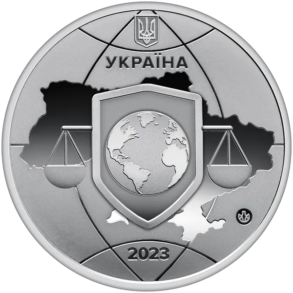 Продам памятную медаль НБУ Об'єднані заради справедливості (2023 р.) 2
