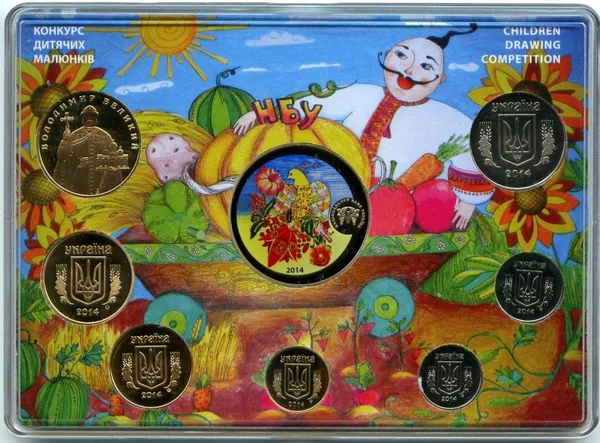 Аверс Колекційний набір Монети України. Конкурс дитячих малюнків, 2014 року