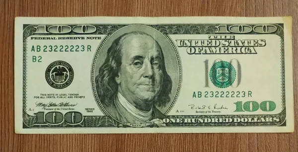 100 доларів ГАРНИЙ НОМЕР 23222223 100 баксов долларов 1