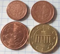 Продам набір монет  1,2,5, 20 Євроценти.Країна Німеччина.