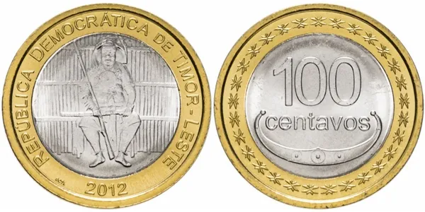 Продам пам'ятну обігову монету Східного Тимору 100 сентаво, 2012 р. "Видатні особистості: Боавентура де Мануфахі" в капсулі 1