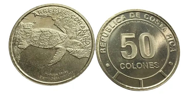 Продам пам'ятну монету Коста-Ріки 50 колонів, 2023 р. "Морська черепаха" (фауна) 1