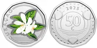 Продам колекційну монету острова  Кюрасао 50 Cents 2025 р. "Прийняття Карибського гульдена" - кольорове покриття