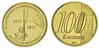 Продам ювілейну монету Анголи 100 Kwanzas, 2015 р. "40-річчя - Незалежність"
