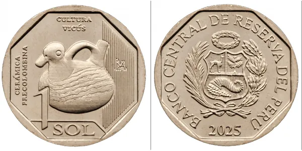 Продам пам'ятну монету Перу 1 Sol, 2025 р. "Доколумбова кераміка - Культура Вікус" 1