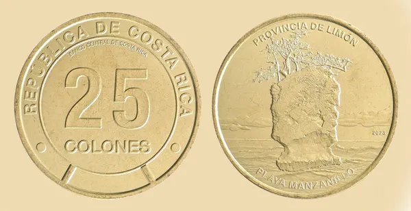 Продам пам'ятну монету Коста-Ріки 25 колонів, 2023 (2025) р. "Провінція Лимон: пляж Мансанільо" 1