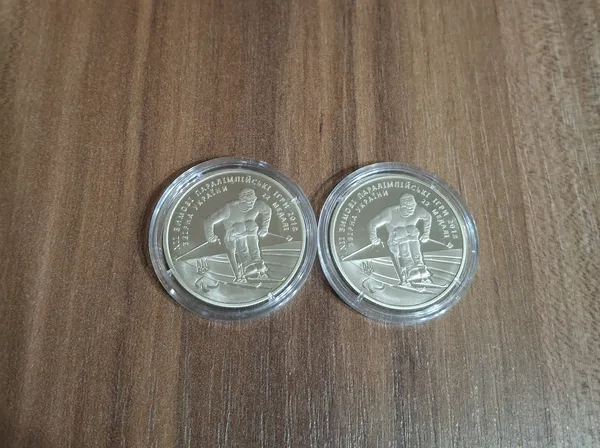 Продам памятную монету XII зимние Паралимпийские игры (нейзильбер) , Пхьончхан, 2018 г. 1