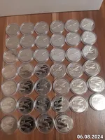 Продам памятную монету Украинский хлопок. Аист -100 (Лелека-100), (нейзильбер) ,2024 г.