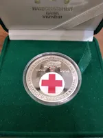 Продам монету 100 років утворення Товариства Червоного Хреста України в замшевому футлярі